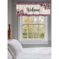 thumbnail image 3 of Red Blue Daisy Curtain Valances for Windows, 4th of July Welcome Plaid Farmhouse Kitchen Valance Window Treatment, Light Filtering Block Curtains for Bathroom/Bedroom/Living Room 60'' x 18'', 3 of 9