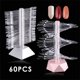 thumbnail image 4 of Soporte de exhibición de puntas postizas, estante en espiral que muestra esmalte de Gel, estante cuadrado ovalado, herramienta de práctica de manicura, 60 unidades, 4 of 4