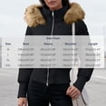 thumbnail image 3 of Purcolt Women's Cropped Puffer Jacket with Furry Hood Long Sleeve Full Zip Warm Winter Coats Casual Thick Outerwear, 3 of 8