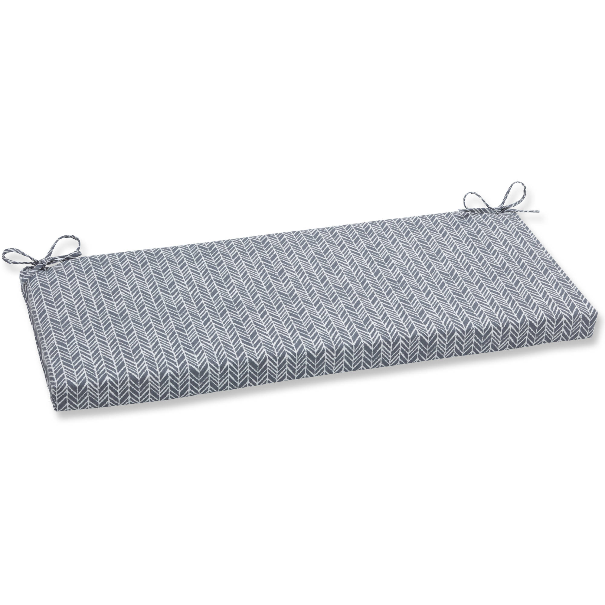 Pillow Perfect Outdoor/Indoor Herringbone Slate Bench Cushion - Walmart.com