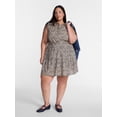 thumbnail image 2 of Terra & Sky Women's Plus Sleeveless Button Front Tiered Cotton Mini Dress, Sizes 0X-5X, 2 of 5