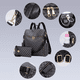thumbnail image 3 of Kit Mochila Moda Casual Bolso Casual Para Mujer, 2 Piezas Negro, 3 of 5