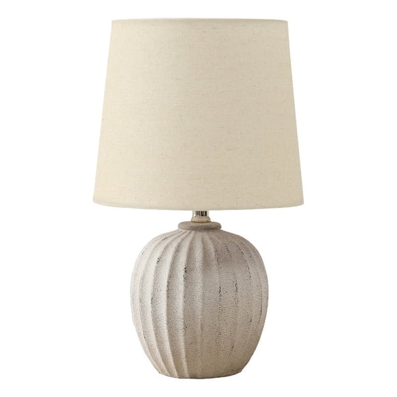 Lighting - 19"h - Table Lamp - Beige Resin - Beige Shade - Transitional