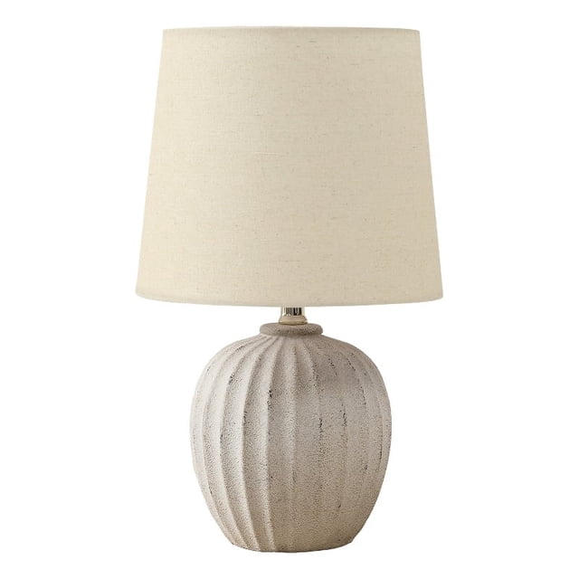 Lighting - 19"h - Table Lamp - Beige Resin - Beige Shade - Transitional