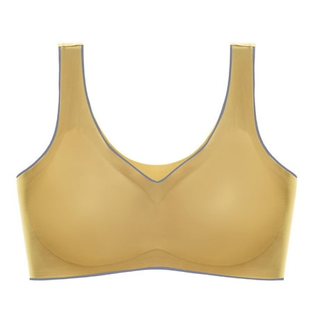Tumotour Full Coverage Bras For Women Traceless Without Steel Ring Gathering Push Up Nursing Bra Support Plus Size Integrated Fitness Small Soft Breathable Seamless Back Sports Daily Bra