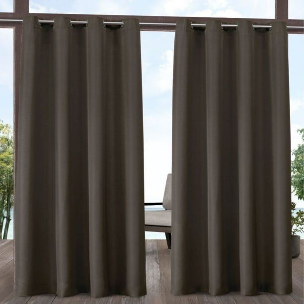 Exclusive Home Curtains Indoor/Outdoor Solid Cabana Grommet Top Curtain