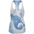 thumbnail image 2 of Distressed Blue Howling Wolf Silhouette All Over Womens Work Out Tank Top Multi SM, 2 of 2