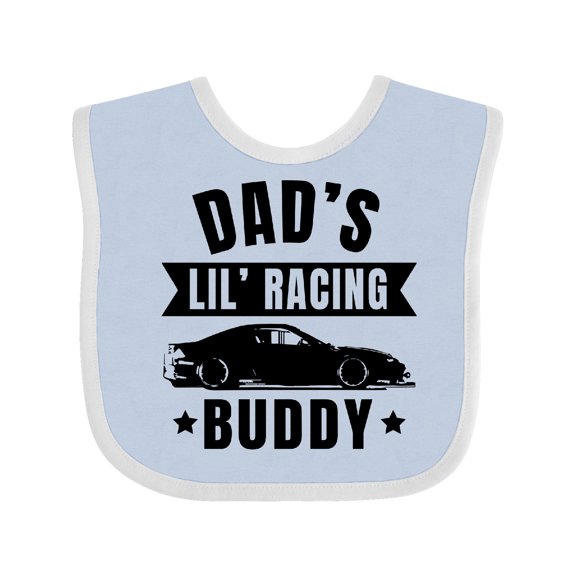 Inktastic Dads Lil Racing Buddy Boys or Girls Baby Bib