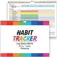 thumbnail image 1 of gisgfim Habit Tracker Calendar Motivational Habit Tracking Journal Inspirational Goal Planner with Spiral Binding Beautiful Weekly Undated 12+2 Month Journal, 1 of 4