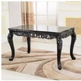 thumbnail image 4 of European-style dining table and chair combination 6 people black solid wood carving rectangular table simple small family . My Lux Decor Round, 4 of 28