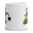 thumbnail image 3 of Leprechaun sliding down the rainbow with gold coins pot Coffee Tea Ceramic Mug Office Work Cup Gift 11 oz, 3 of 3