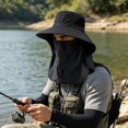 thumbnail image 6 of BESEW7 Outdoor Sun Protection Bucket Hat for Men Women, Fishing Sun Hat with Detachable Neck Flap for Hiking Gardening Beach Boating Travel Navy, 6 of 9