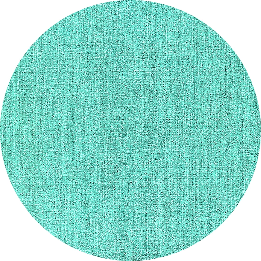 Ahgly Company Indoor Round Solid Turquoise Blue Modern Area Rugs, 5 ...