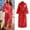 Red, variant on Womens Soft Pajama Clearance- Sexy Printed Bathrobes Silk Satin Plus Size Robe Sleepwear Red Size L