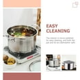 thumbnail image 2 of Stainless Steel Stockpot Multi-functional Soup Pot Household Stockpot with Lid, 2 of 9