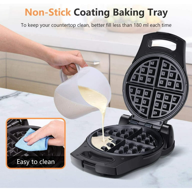 Flip Belgian Waffle Maker with Non-Stick Coating for Individual 1
