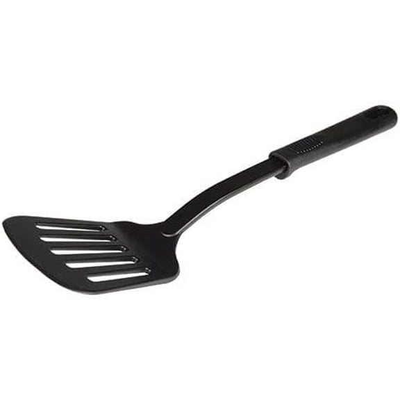 TrueCraftware 12 Slotted Turner, High-Heat Nylon & Polypropylene Handle, Heat Resistant up to 410F, Black Color