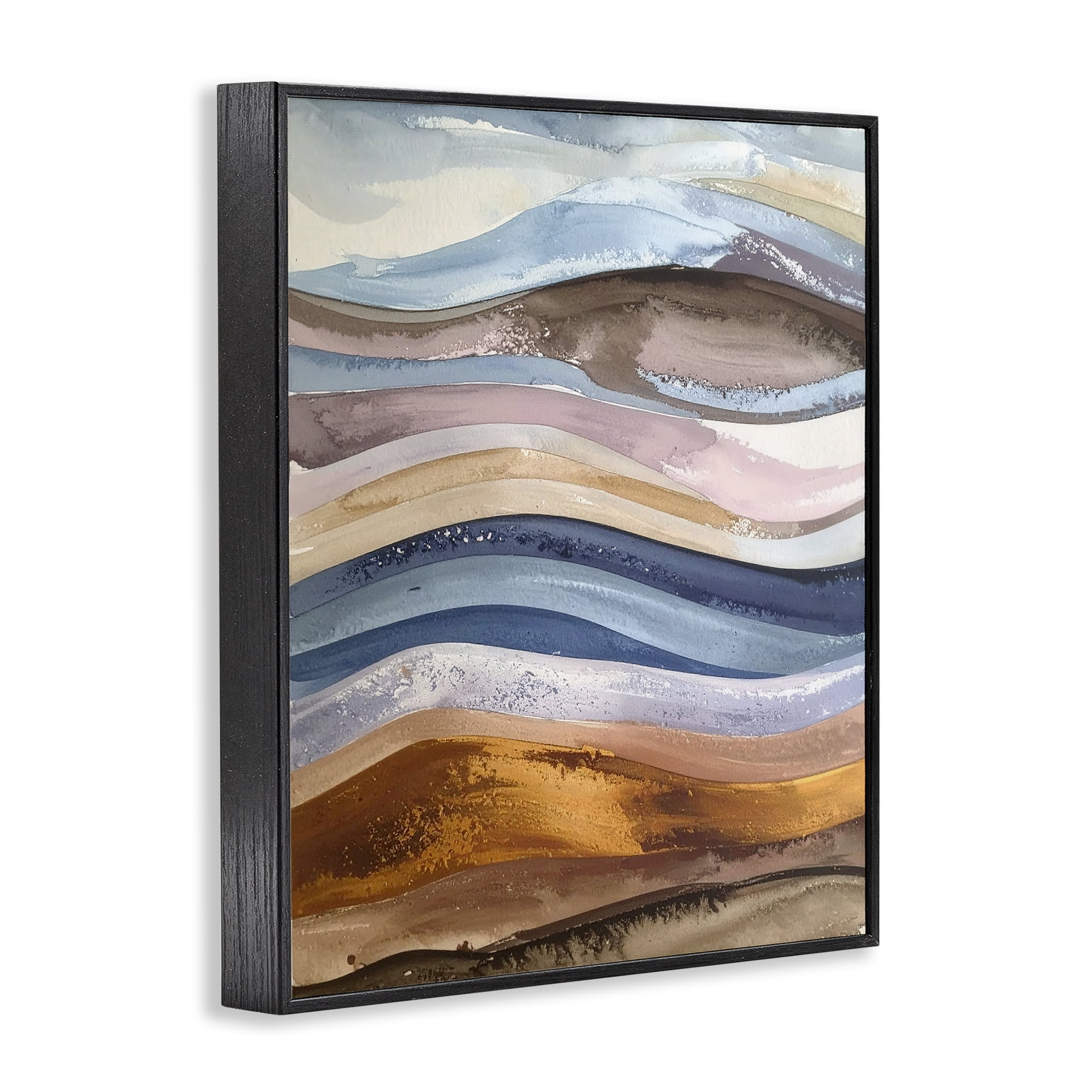 Stupell Industries Ocean Flow Layers Black Framed Giclee Art, design by Alonza Saunders