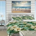 thumbnail image 3 of Designart "Serenity In Seafoam I" Green Tropical Bedding Covert Set - Tropical Bed Set With 1 Sham, 3 of 5