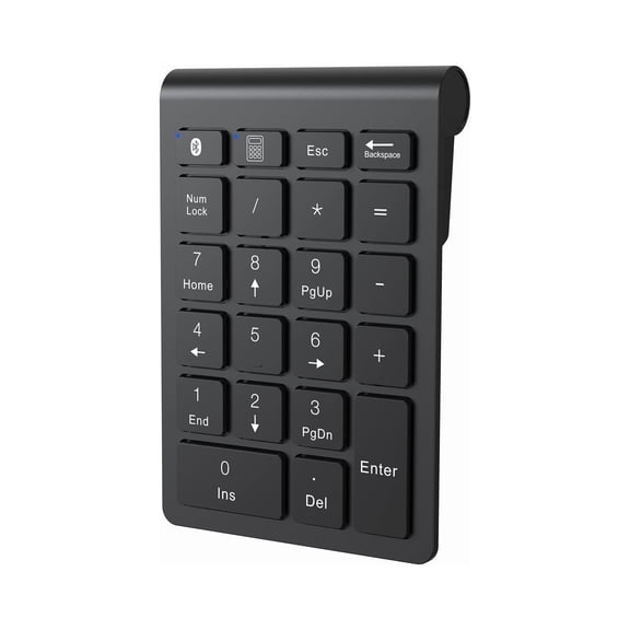 cimetech Bluetooth Numpad, Wireless Numeric Keypad with 22 Keys Portable Ergonomic Mini Numpad Office Calculating Financial Accounting Number Pads Keyboard for Laptop, Notebook, Desktop, Computer, PC
