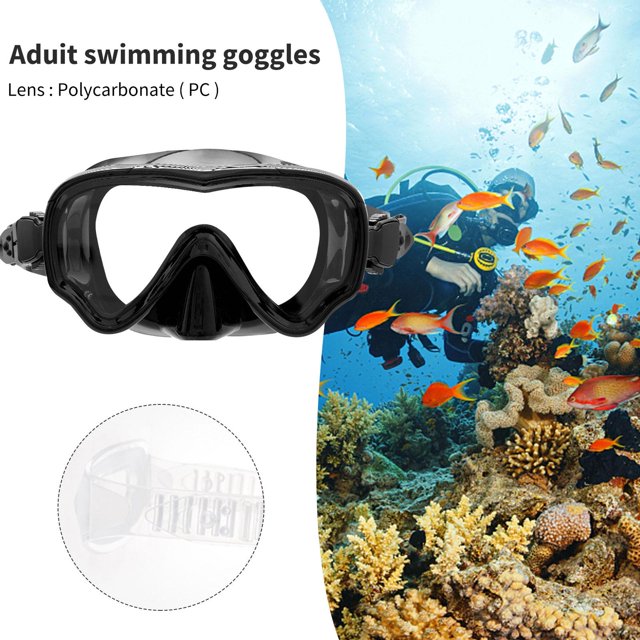 Gafas de buceo de vidrio templado anti-UV Máscara de buceo con esnórquel Gafas de natación Suministro de buceo con correa ajustable Barbie Nuevos Originales