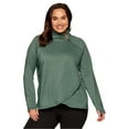 thumbnail image 3 of RBX Active Women's Plus Size Zip Mock Neck Fleece Pullover Sweatshirt With Pockets, 3 of 8