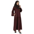 thumbnail image 2 of Bimba Islamic Long Dress With Printed Hijab Scarf Rayon Abaya Maxi Clothes For Muslim Women, 2 of 9