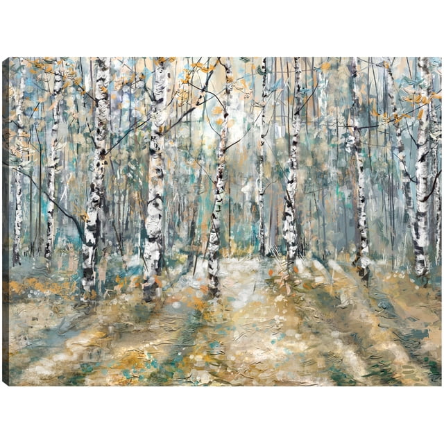 Cuadro Decorativo - Árboles de caleidoscopio II Jr Impresión en canvas, estrechado