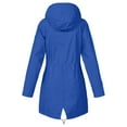 thumbnail image 1 of VBARHMQRT Fall Coats Women Solid Winter Warm Thick Outdoor Plus Size Hooded Raincoat, 1 of 3