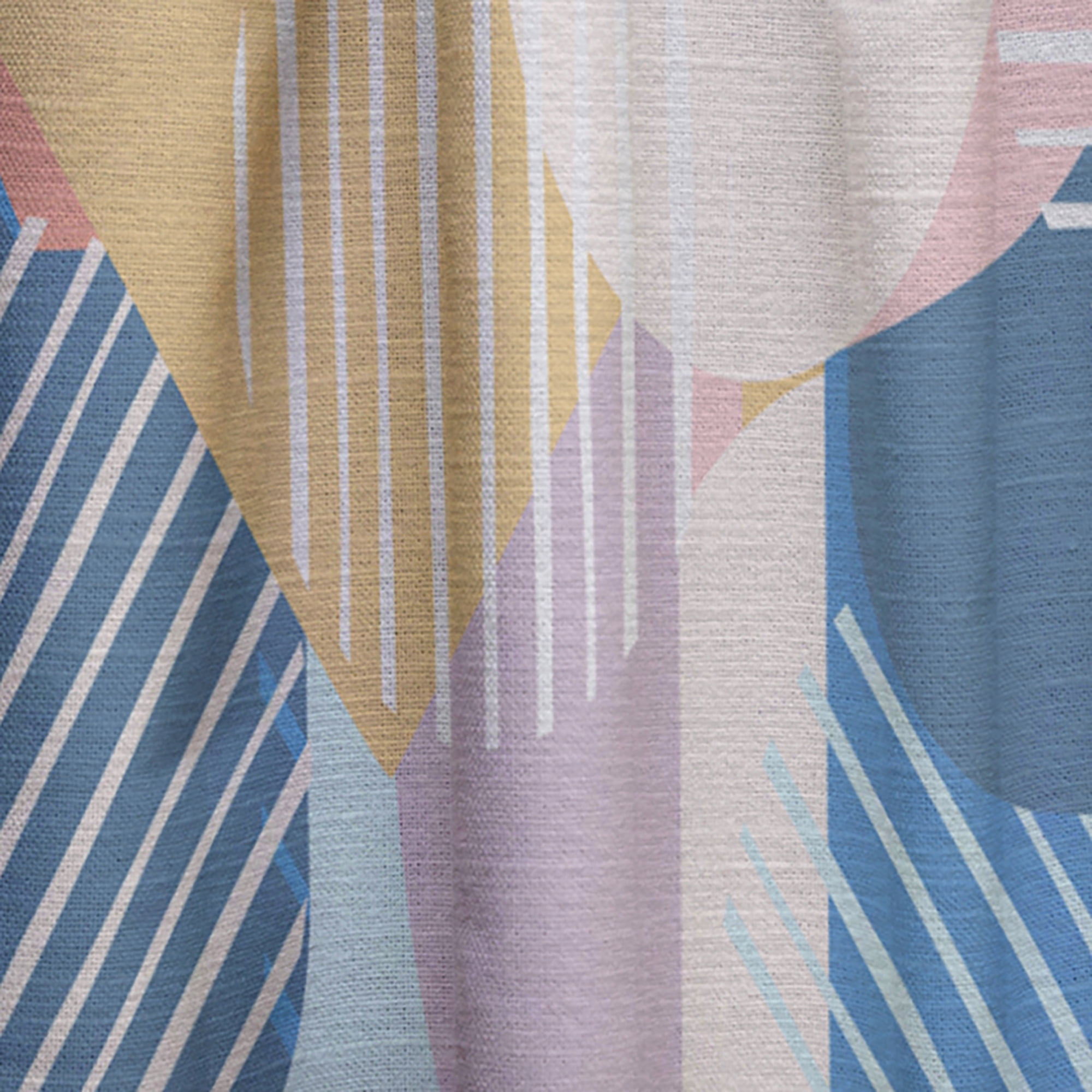 Designart 'Trendy Contemporary Geometry Retro Pattern' Mid-Century Modern Curtain Panel