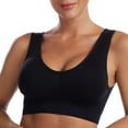 thumbnail image 4 of kpoplk Plus Size Sports Bra,Smooth Wireless Bra for Women, Seamless 360 Degree Support, Smooth fit no Buldges(Black), 4 of 5