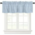 thumbnail image 3 of White Blue Plaid Curtains for Living Room Bedroom Curtains Kitchen Curtains for the Kids Room Window Treatments Drapes, 3 of 7