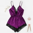 thumbnail image 2 of XWSHYW Plus Size Womens Pajamas Fashion Solid Color Casual Sleepwear Sexy V Neck Temptation Pajamas Set, 2 of 5