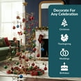 thumbnail image 4 of Sunnydaze Noelle Christmas Tree Ornament Display with Hooks 5 ft, Gold, 4 of 16