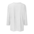 thumbnail image 3 of asddcavvf Cardigan for Women Women's Crew Neck 3/4 Sleeve Shirts Tops Basic Button Down Open Front C, 3 of 4