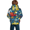 thumbnail image 6 of Kll Unisex Kids Boys Girls Hooded Pocket Pullover Hoodies-Vehicles Cartoon With Funny Drivers, 6 of 9