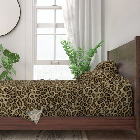 Leopard Printed Animal Cheetah Costume 100% Cotton Sateen Sheet Set by