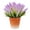 Purple, variant on Neinkie Mini Potted Artificial Eucalyptus Plants Potted Lavender Flowers - Artificial Plants and Flocked Charming Purple Gypsophila Rosemary Greenery in Pots Small Fake Plant Plastic Flower