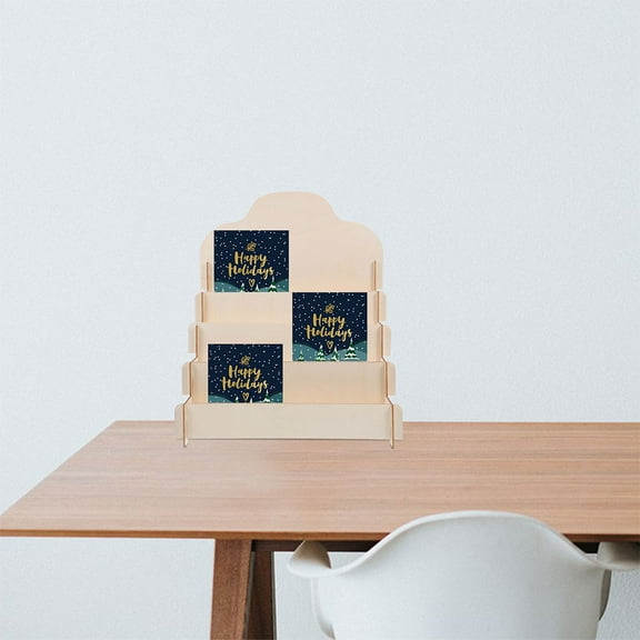 NICEXMAS Beige Greeting Card Display Stand Multifunctional Retail Fairs 2Pack