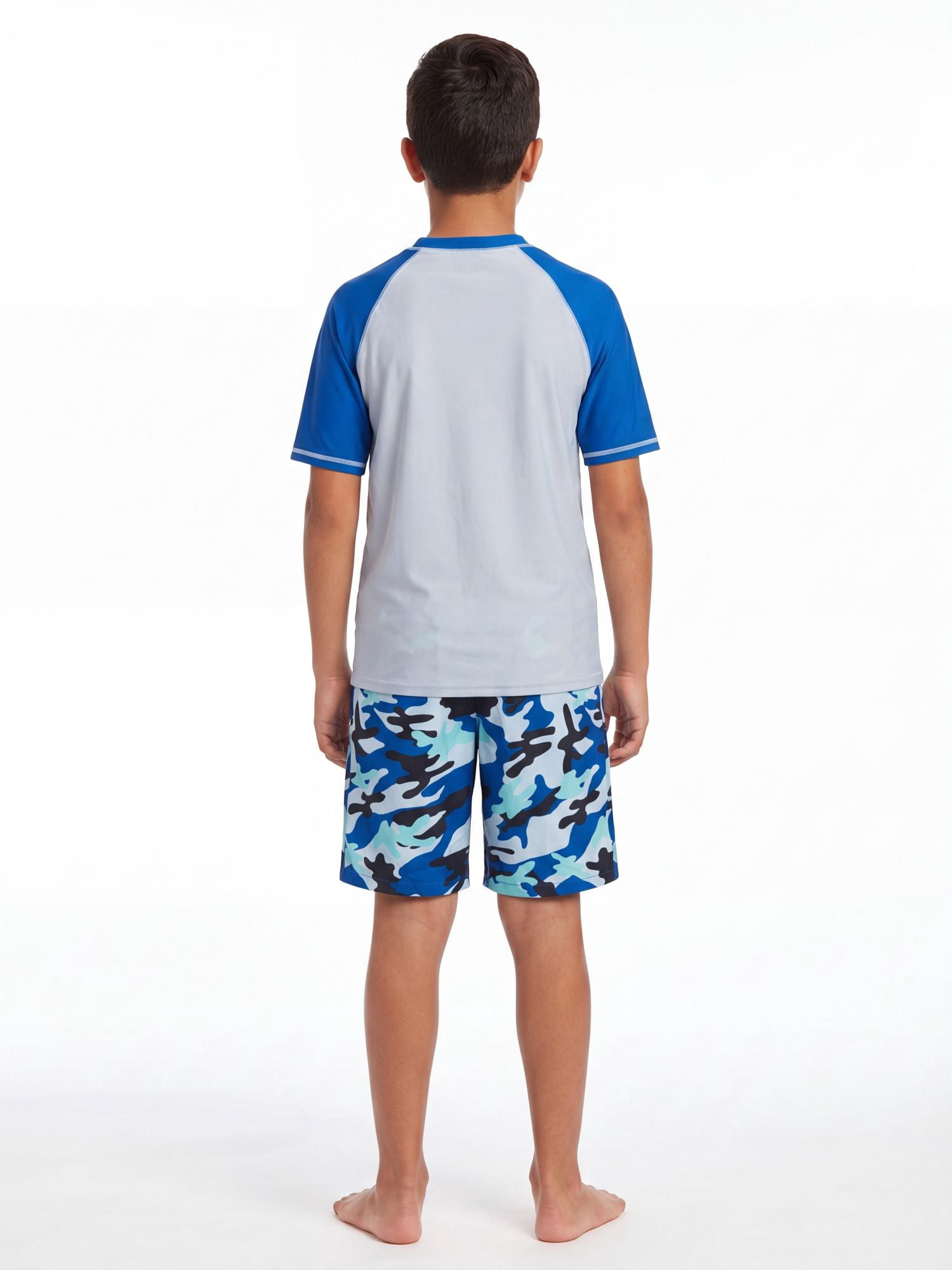 Reebok Boys Short Sleeve Rashguard with UPF 50+ Protection, Sizes 4-18