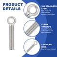 thumbnail image 3 of Uxcell 5Pcs M12x68mm Machinery Lifting Shoulder Eye Bolts Threaded Screw Eyebolt, 3 of 7