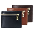 thumbnail image 2 of Men's Wallet Faux Leather Credit Card Holder Clutch Wallet with ID Window Zipper, 2 of 10