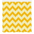 thumbnail image 2 of Ambesonne Shapes Shower Curtain, Chevron Pattern Geometric, 69"Wx75"L, Pale Yellow, 2 of 4