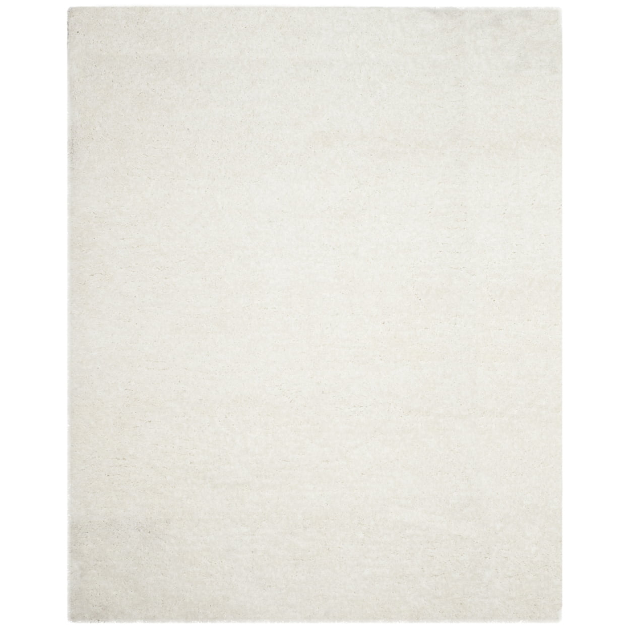 SAFAVIEH Express Juan Solid Plush Polyester Shag Area Rug, Ivory, 3' x 5'