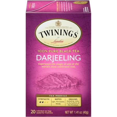 (6 Boxes) Twinings of London Darjeeling Black Tea bags, 20