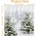thumbnail image 6 of Christmas Tree Shower Curtain Winter Forest Pine Tree Snowflake Snowfall Natural Scene Bathroom Shower Curtains for Bathtub Decoration with Hooks 66x72 Inch, 6 of 6
