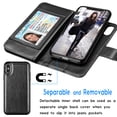 thumbnail image 3 of iPhone XS Max Case, Wallet Case iPhone XS Max, iPhone XS Max PU Leather Case, PU Leather Magnet Stand Wallet Credit Card Holder Flip Cover 9 Card Slots Case for iPhone XS Max 6.5" 2018, 3 of 6