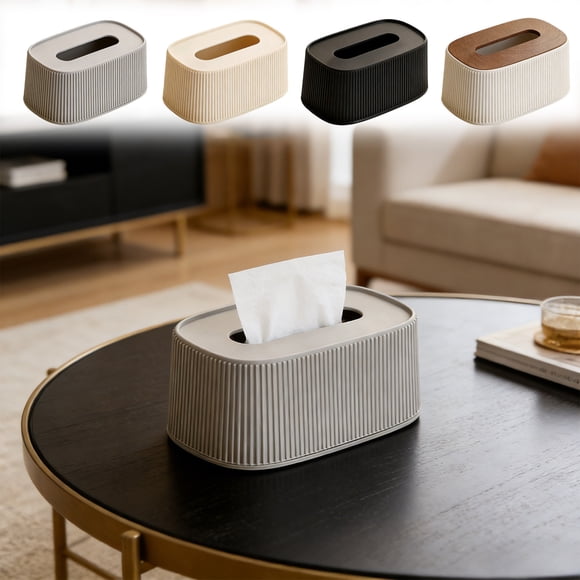 Sentmoon Tissue Box Cover Tissue Box Cover Square Desktop Tissue Box and Household Living Room Dispenser for Facial Tissues and Napkin Storage