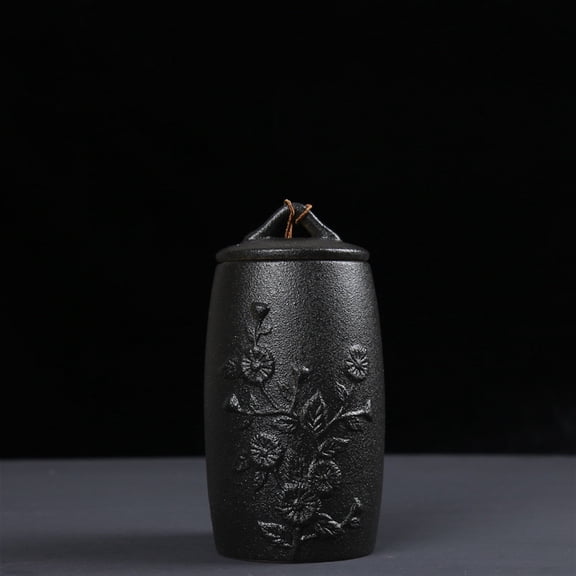 Black And White Funeral Ashes Jar Urn For Cremation Pet Ashes Holder Ceramic Keepsake Ashes Urns Casket Seal Storage Jar