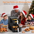 thumbnail image 3 of HoninJoy 13 QT Stack Double Basket Air Fryer, Space Saving Design, 10-in1 Air Fryer, Roast, Bake & More, Easy to Clean, Dishwasher Safe Parts, 3 of 10